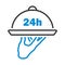 24 Hour Room Service Icon