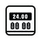 24 hour scoreboard icon. Vector illustration decorative design