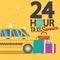24 Hour Taxi Service Banner Vector