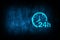 24 hours clock icon abstract blue background illustration digital texture design concept