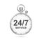 24 hours customer service icon.