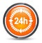 24 hours delivery icon galaxy orange round button