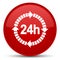 24 hours delivery icon special red round button