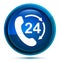 24 hours open phone rotate arrow icon elegant blue round button illustration