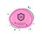 24 hours protection icon. Shield sign. Vector