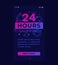 24 hours shipping mobile banner, vector