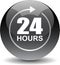 24 hours support web button black