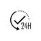 24 hours work icon. Element of web icon for mobile concept and web apps. Glyph 24 hours work icon can be used for web and mobile