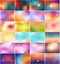 24 Vector Blur Backgrounds Set