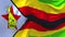 240. Zimbabwe Flag Waving in Wind Continuous Seamless Loop Background.