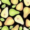 2452 pears, seamless pattern with watercolor ripe pears and leaves, wallpaper ornament, wrapping paper, background for design