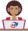 24h all the time customer support center via phone operator service icons illustration