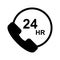 24hours glyph flat vector icon