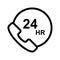 24hours thin line vector icon