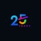 25 Anniversary Gradient Numbers Design For Celebrate