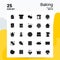 25 Baking Icon Set. 100% Editable EPS 10 Files. Business Logo Concept Ideas Solid Glyph icon design
