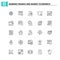 25 Banking Finance and Market Economics icon set. vector background