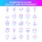 25 Blue and Pink Futuro Ecology and Enviroment Icon Pack