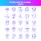 25 Blue and Pink Futuro GDPR Icon Pack