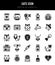 25 Cats Lineal Fill icons Pack vector illustration