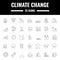 25 Climate Change Black Outline Icons
