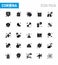 25 Coronavirus Emergency Iconset Blue Design such as anatomy, weight, stay home, scale, safe