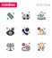 25 Coronavirus Emergency Iconset Blue Design such as call, view, hospital, search, medicine book