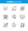 25 Coronavirus Emergency Iconset Blue Design such as  medical, healthcare, sick, building, covid
