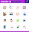 25 Coronavirus Emergency Iconset Blue Design such as virus, germs, washing, blood, avoid