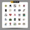 25 Creative Icons Modern Signs and Symbols of bag, secure, school, umbrella, toggle