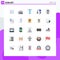 25 Creative Icons Modern Signs and Symbols of been, world, gender, support, help