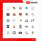 25 Creative Icons Modern Signs and Symbols of design, color, canned, world, global