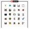 25 Creative Icons Modern Signs and Symbols of document, statistics, psychology, marketing, graphic
