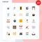 25 Creative Icons Modern Signs and Symbols of drawer, book, education, law, judge