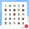 25 Creative Icons Modern Signs and Symbols of energy, electric, park, battery, portfolio