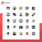 25 Creative Icons Modern Signs and Symbols of fuel, physics, music, paradox, future