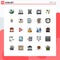 25 Creative Icons Modern Signs and Symbols of laptop, computer, stones, smart technology, scaffolding