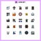 25 Creative Icons Modern Signs and Symbols of living, target, fathers, customer, audience