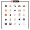 25 Creative Icons Modern Signs and Symbols of love, truck, happy, packet, find