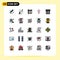 25 Creative Icons Modern Signs and Symbols of machine, symbol, arrow, female, shop