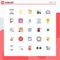 25 Creative Icons Modern Signs and Symbols of mail, fitness, father, disease, farm