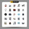 25 Creative Icons Modern Signs and Symbols of male, school, flag, education, cleaning
