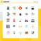 25 Creative Icons Modern Signs and Symbols of money, investment, consultation, block, advertisement