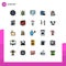25 Creative Icons Modern Signs and Symbols of optimized, engine, finance, internet, globe