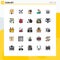 25 Creative Icons Modern Signs and Symbols of salary, money, brain, male, cost