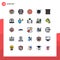 25 Creative Icons Modern Signs and Symbols of shops, retail, romantic, house, school supplies