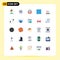 25 Creative Icons Modern Signs and Symbols of test, tube, hair therapy, waves, sea