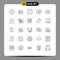 25 Creative Icons Modern Signs and Symbols of ui, photo, electronics, image, home