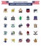 25 Creative USA Icons Modern Independence Signs and 4th July Symbols of gun; american; cake; usa; thanksgiving