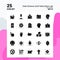 25 Data Science And Fabrication Lab Icon Set. 100% Editable EPS 10 Files. Business Logo Concept Ideas Solid Glyph icon design